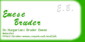 emese bruder business card